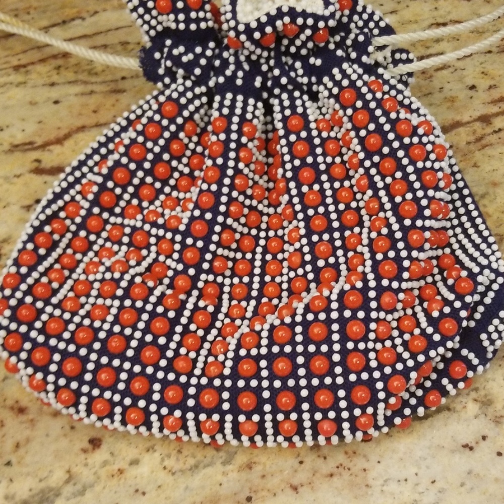 Reversible Vintage Candy Dot Drawstring Purse - image 3